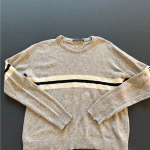 Gray Striped Brandy Sweater